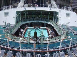 Just one of the ship's 4 swimming pools. We lost 
count of the number of spa pools.
